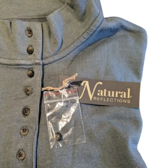 Natural Reflections 10-Button Mock Turtleneck Trooper Bass Pro Cabela's Size L - Picture 4 of 7